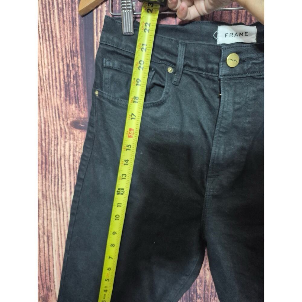 Frame Women's Black Le Vintage Bermuda Raw Edge Denim Shorts Size 28 - Picture 7 of 9